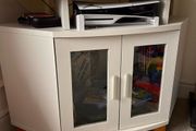 Upcycled Grey Corner TV Unit Media Cabinet