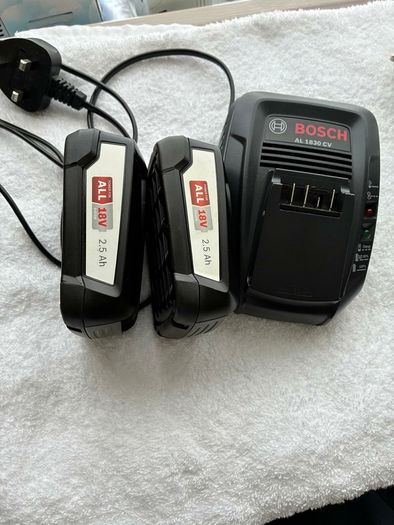 Bosch charger and  batteries
