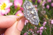 Antique Art Deco Diamond Plaque Ring