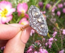 Antique Art Deco Diamond Plaque Ring