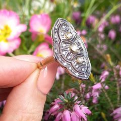 Antique Art Deco Diamond Plaque Ring
