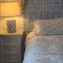 2 large lamps stunning blue /white bronze colour  base rim. 30e each Image 7