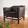Georg Thams for Grant Mobelfabrik Mid Century Modern Danish Leather Armchair Vintage 1960s Image 6