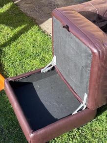Red Leather Chair Set