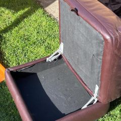 Red Leather Chair Set