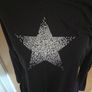 Next black jersey star top uk8-10 Image 2
