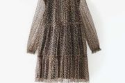 Stunning girls animal print chiffon dress by Zara 7 8