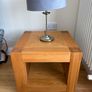 Oak wood Living room set tall side board, tv unit, coffee table, lamp table. Image 10