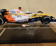 A 1:6 scale (32 inches long Formula 1 car) limited edition model of the 2007 Season ING Renault R27 F1 Team car