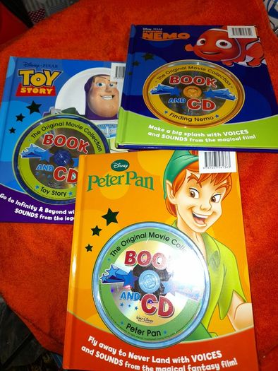 Three children's books with cd