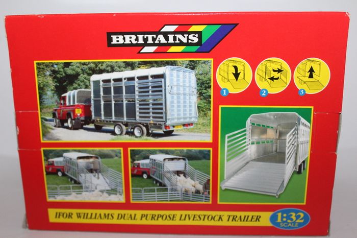 Britains Farm - Ifor Williams - Dual Purpose Livestock Trailer - Mint