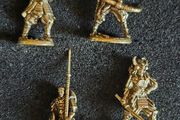 Miniature brass samurai figures ( 4 )
