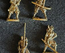 Miniature brass samurai figures ( 4 )