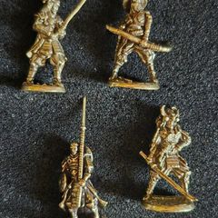 Miniature brass samurai figures ( 4 )