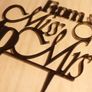 From Miss to Mrs Cake Topper Laser Cut Image 4