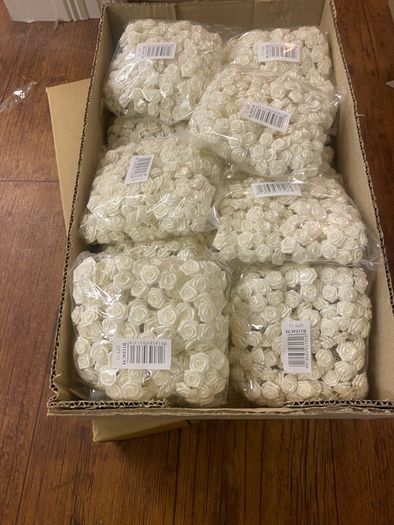 Cream roses for craft work