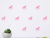 Rocking Horse Wall Decals, Kids Wall Art, Rocking Horses Wall Stickers, Rocking Horses Pattern, Vinyl Decal Set, Nursery Decals, Nursery Decor, Baby room decals