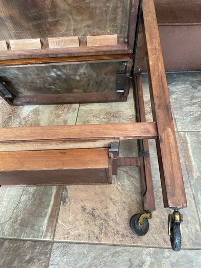 Antique Art Deco Metamorphic Side Table Tea Trolley 1920s