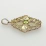 Vintage 925 Sterling Silver Citrine & Peridot Pendant Image 6