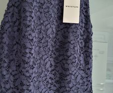 WHISTLES Navy Lace layered dress Sz 8UK - Bnwt Rrp 210