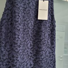 WHISTLES Navy Lace layered dress Sz 8UK - Bnwt Rrp 210