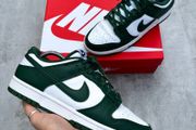 Green &amp; White Nike Dunk Low Retro