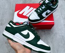 Green & White Nike Dunk Low Retro