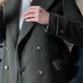 Unworn Dark Green Long Trench Winter Coat 100% Wool Image 6