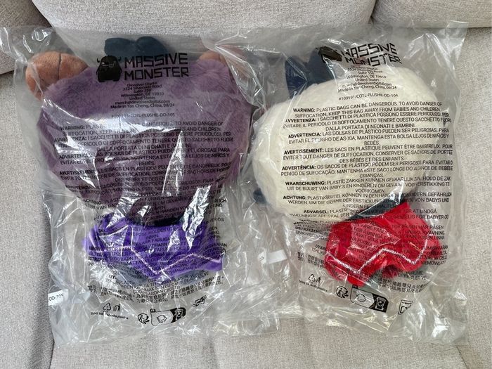 2 Cult of the Lamb plushies set - Lamb and Goat. Brand new official video game merch