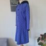 Vintage 1970s 1960s hippie psychedelic purple blue maxi coat with hood Made in Ireland Irish design whimsygoth Image 3