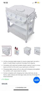 Babylo baby Change Table and bath combo