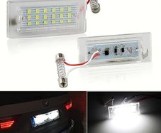 2PCS CANbus Car LED Number License Plate Light For BMW Car E53 X5 1999-2003 E83 X3 03-10 NJ88 Trunk Bulbs 18Leds 6000K 12V Lamp