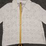 Suncoo Cream Off-White Crochet Knit Short Sleeve Polo Shirt Pointelle Top T3/12UK/40EU Image 9