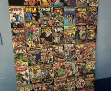 Marvel comic book cover collage canvas wall art, Vintage Retro