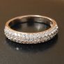 925 Sterling silver Rose Gold CZ micro pave ring Image 4