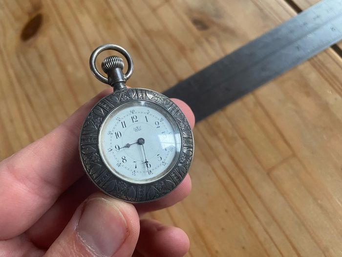 Waterbury Watch Company Coin Silver Pocket Watch