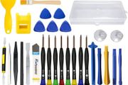 30pcs Phone Repair Tool Kit, RealPlus Removal Cleaning Repair Kit with Magnetic Screwdrivers Set and Opening Pry Tools, Suitable for Laptop, Tablet, Phone, MacBook, PC, iPad, Nintendo Switch Joycon (FREE POSTAGE)