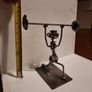 Metal Art Sculpture Weight Lifter.Nuts and Bolts Rods Washers Welded Image 7