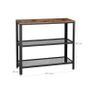 Console table, hallway table with 2 mesh shelves, Image 4