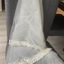 Ivory Veil with lace Image 2