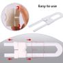 6 Pcs Sliding Cabinet Locks Reusable U-Shaped Child Cabinet Locks Easy to Use U Shaped Baby Safety Locks for Bathroom Storage Door Kitchen Image 6