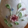 Donegal Irish Porcelain Pedestal Vase Applied Flowers EUC 7.5" Image 2