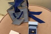 Silver newbridge pearl setting ring with Antique /Vintage  finish