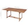 Garden Table 180x90x75 cm Solid Teak Wood Image 7