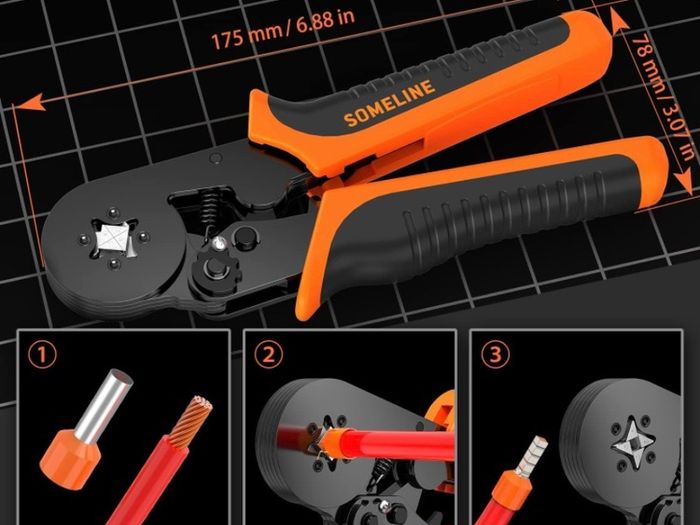 Crimping Tool Set,Crimper Plier Set,Ferrules Crimper Plier 0.5-10mm Squared (AWG 20-8),with 1350 Piece Insulated Bootlace Ferrules and Uninsulated Bootlace Ferrules