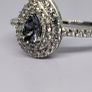 Sterling silver (Sz: R) Peacock Tanzanite, White Zircon Ring in Rhodium Sterling 1.244 Ct. Image 8