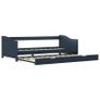 Pull-out Sofa Bed Frame Grey Pinewood 90x200 cm Image 3