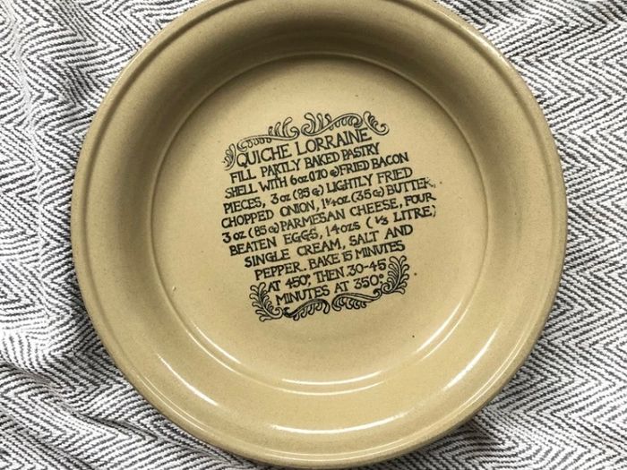 Moira Pottery Vintage English Stoneware Quiche Lorraine Baking Dish - 27.5 by 4.5 cm