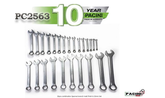 25pcs combination Spanner/wrench matt finish 6-32mm Set