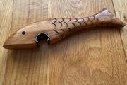Vintage bottle opener whale wood designer piece 50s 60s